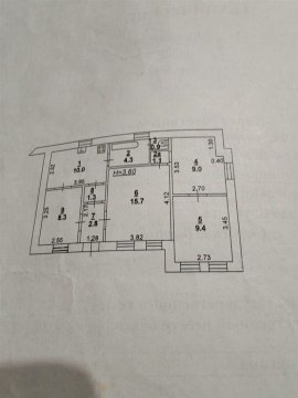 3-к квартира, 1/4 эт., 62м²