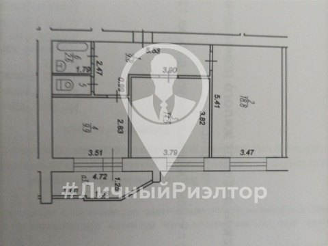 2-к квартира, 3/10 эт., 57м²