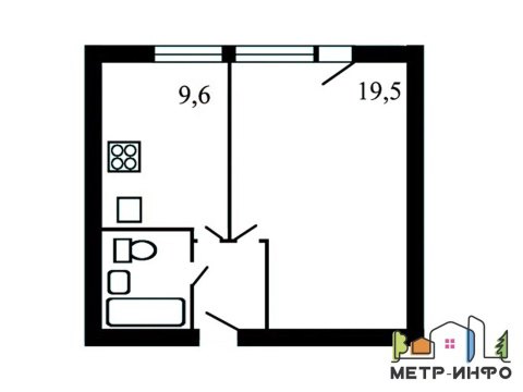1-к квартира, 1/16 эт., 35м²